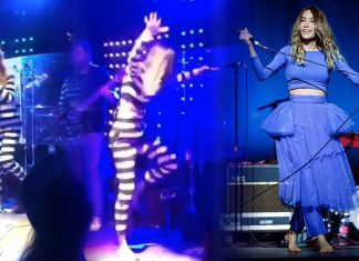 นึกว่าท่าใหม่! “ปาล์มมี่” สะดุ้งโหยง กลางเวทีร้องเพลง ที่แท้โดนไฟช็อต! (มีคลิป)