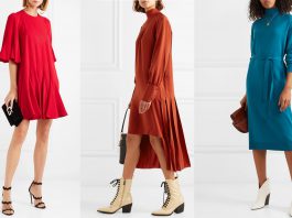 รวม 12 ชุดเดรสโก้หรูมีสไตล์ประจำฤดูกาลใบไม้ร่วง-ฤดูหนาว 2018