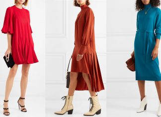 รวม 12 ชุดเดรสโก้หรูมีสไตล์ประจำฤดูกาลใบไม้ร่วง-ฤดูหนาว 2018