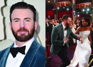 สุภาพบุรุษสมกับเป็นกัปตันอเมริกา ! ‘คริส อีแวนส์’ ประคอง ‘เรจินา คิง’ ในงานออสการ์ คว้าใจคนดูไปเต็มๆ