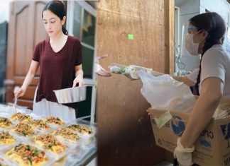 “พิ้งกี้ สาวิกา” ทำเมนูข้าวไข่ข้นกระเพราไก่ เดินแจกคนเดือดร้อนโควิด-19 ด้วยตัวเอง